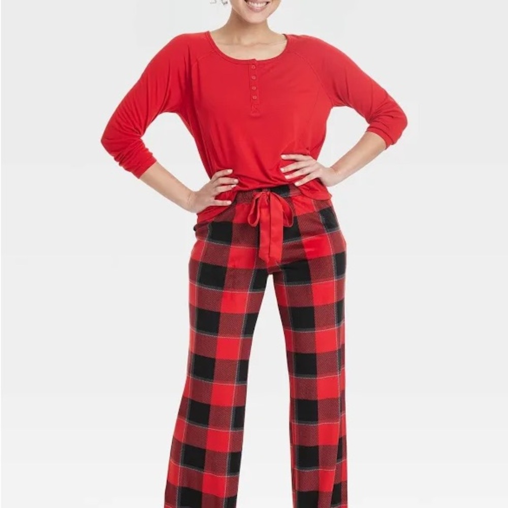 Stars Above Scarlet Button-Up 2pc Pajama Set – NWT